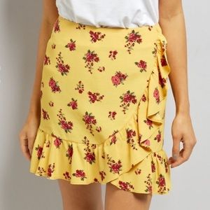 Yellow and Red Ruffle Skirt NWT